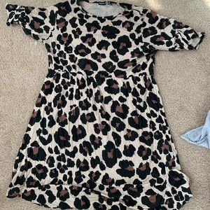 Maternity Leopard Smock Dress